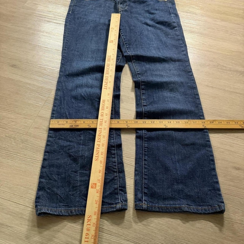 32x30 Blue Pleated Bootcut Flared Jeans Y2K Indie - Picture 2 of 6